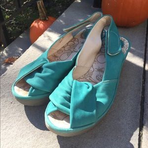 Fly London Turquoise Sandals Size 8.5/9. Euro 39.